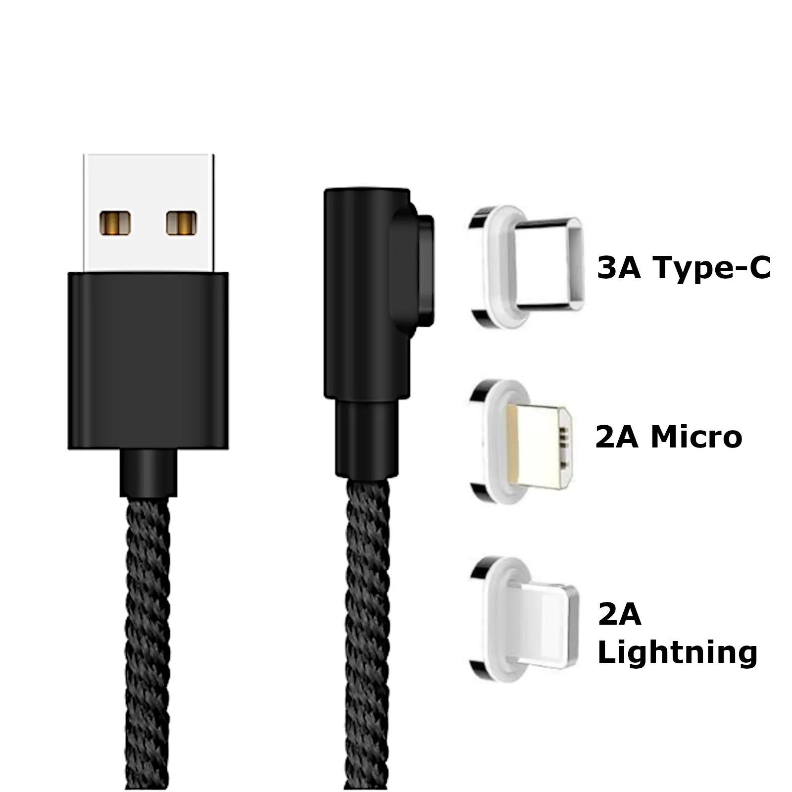 Fast Charging Magnetic Charging & Data Cable - L-Shape