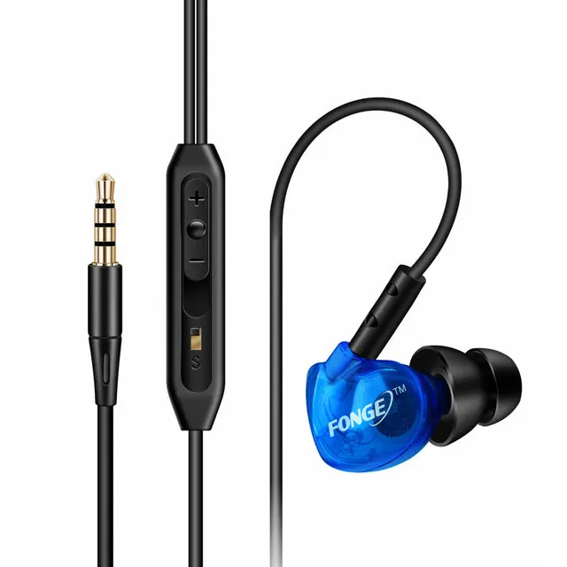 Fonge S500 Sport Earphone In Ear Noise Isolating Sweatproof Runing Earphones with Mic for Phone Headset