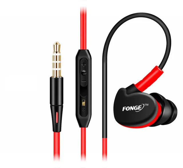 Fonge S500 Sport Earphone In Ear Noise Isolating Sweatproof Runing Earphones with Mic for Phone Headset