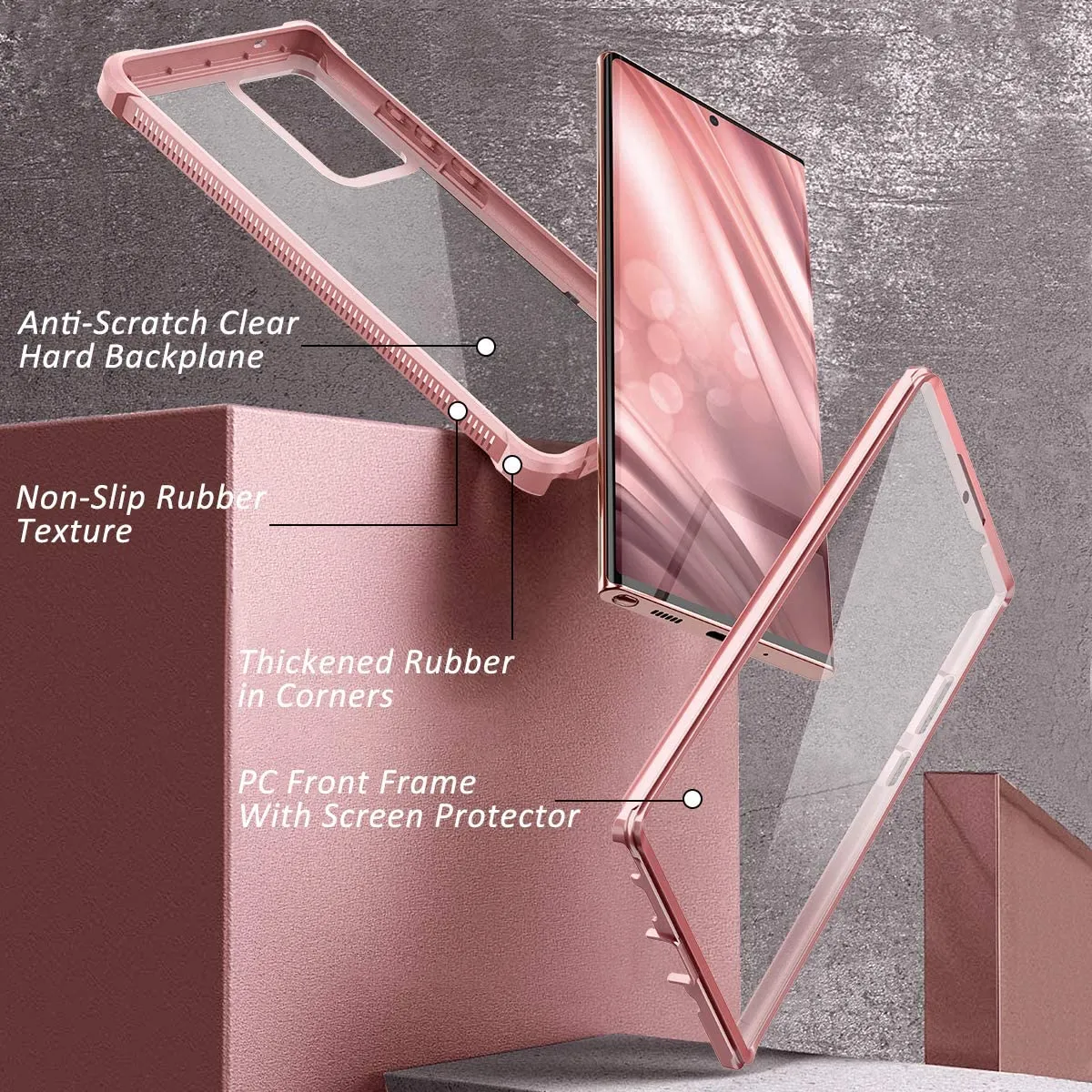 Galaxy Note 20 Ultra Case Screen Protector  Cover Defender 5G Pink