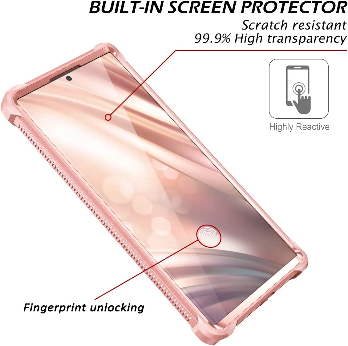 Galaxy Note 20 Ultra Case Screen Protector  Cover Defender 5G Pink