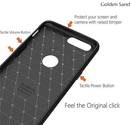 Golden Sand One Plus 5 Cover Original Rugged Armor Shock Proof TPU Case for OnePlus 5 Back Cover Mobile Phone 2017 ,Midnight Black