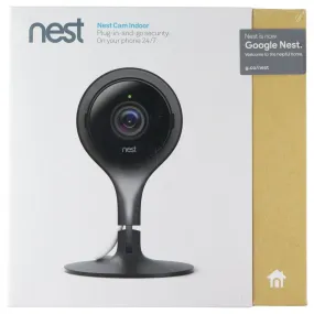 Google Nest Cam Indoor (1st Gen) Wired Indoor Camera (Works with Alexa) - Black