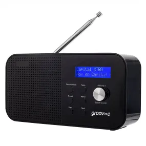 Groov-E Venice Portable DAB/FM Digital Radio - Black | GVDR04