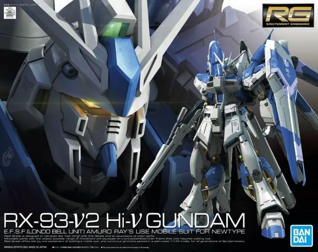 Gundam 1/144 RG #36 Char's Counterattack Beltorchika's Children RX-93-v2 HI-v Hi-Nu Gundam Model Kit