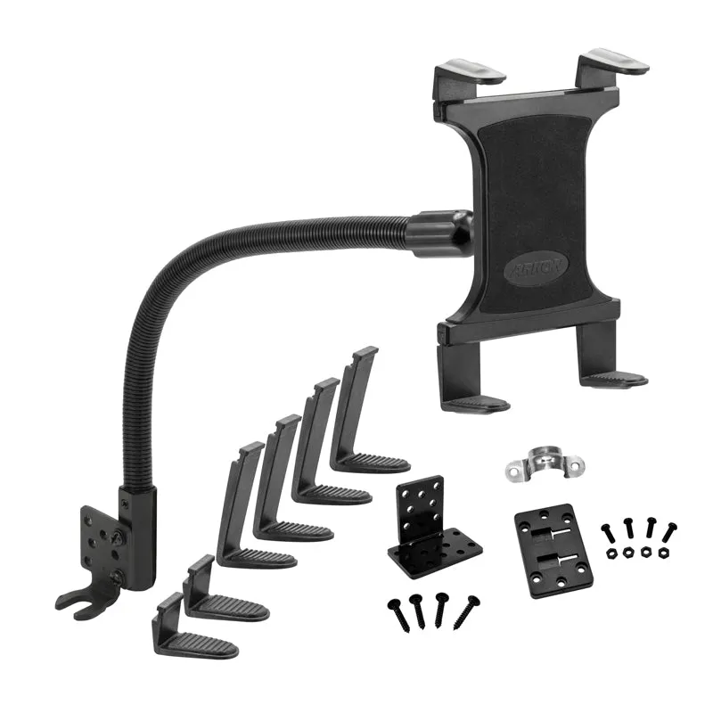 Heavy-Duty Truck Seat Rail or Floor Slim-Grip® Tablet Mount with 22 inch Arm