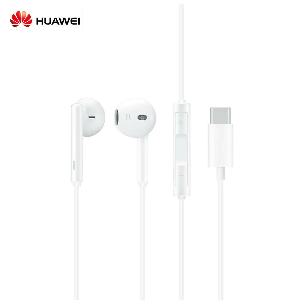 HUAWEI CM33 Classic Earphones (USB-C Edition) Half In-ear Corded Headset Handsfree Hi-Res High-Resolution Audio Immersive Wired Headphone with Mic