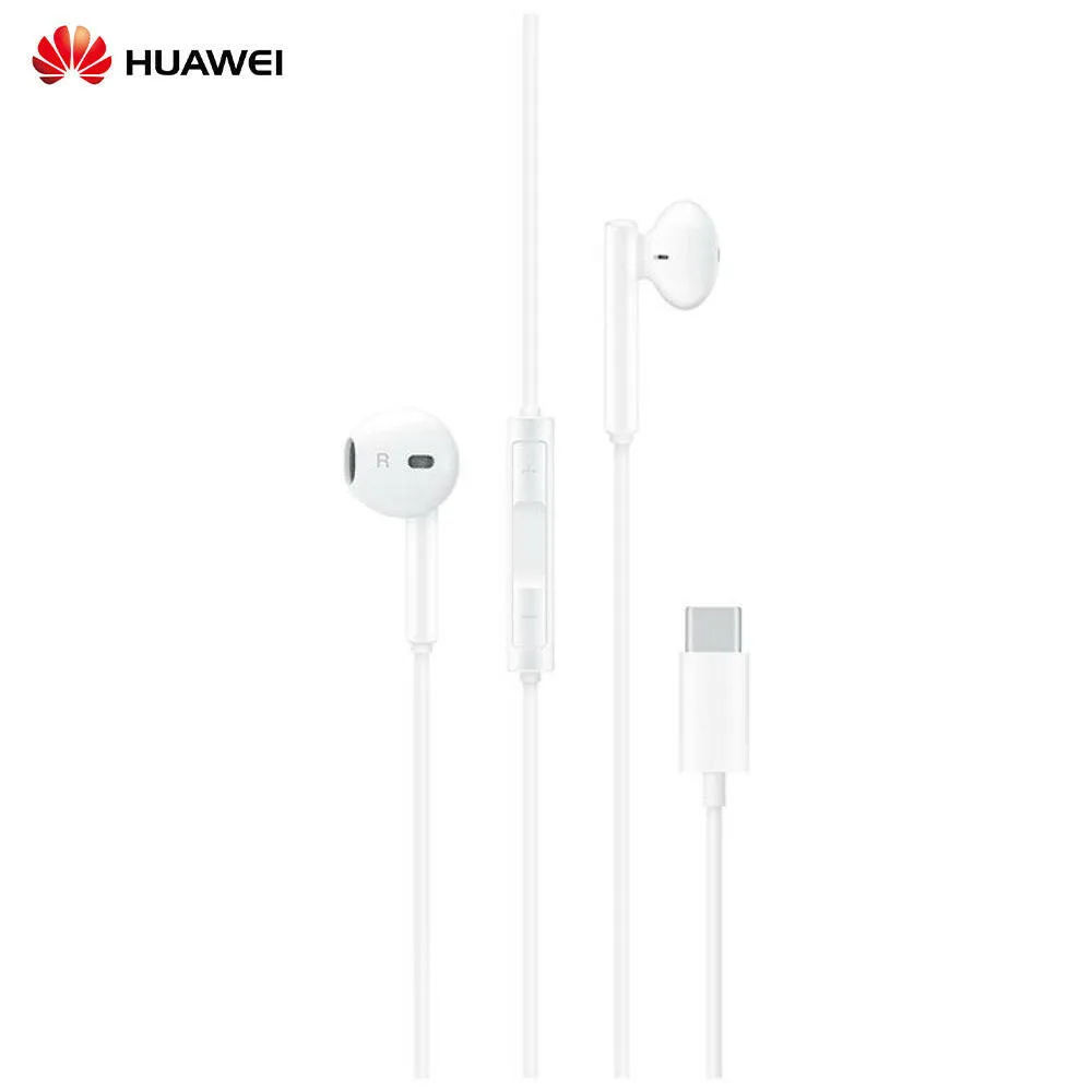 HUAWEI CM33 Classic Earphones (USB-C Edition) Half In-ear Corded Headset Handsfree Hi-Res High-Resolution Audio Immersive Wired Headphone with Mic