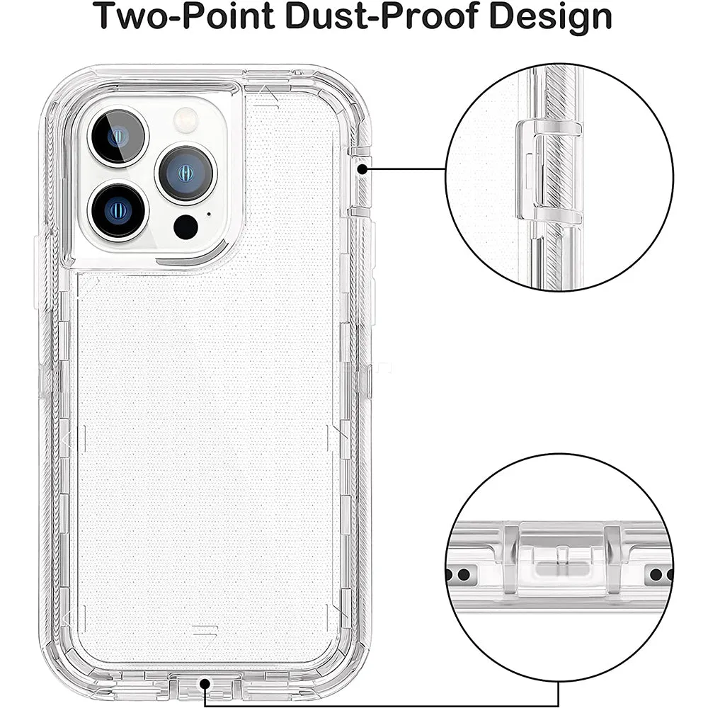 iPhone 14 Pro Max (6.7") Transparent Heavy-Duty Case, Clear