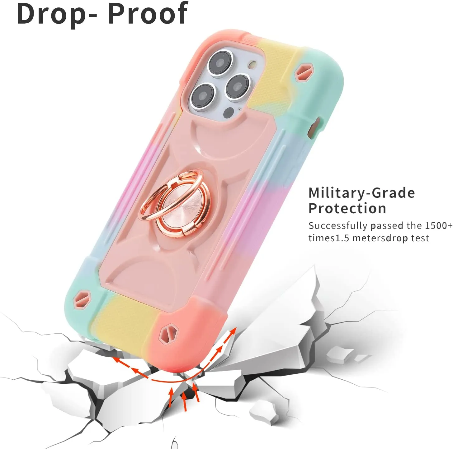 iPhone Built-in Military Grade Drop Protection Full Body Rugged Heavy Duty Case Durable Cover