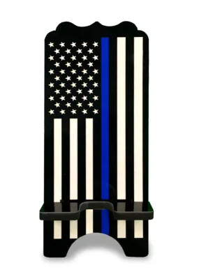 Item # CPI-060<br>Thin Blue Line Flag Smartphone Image Stand