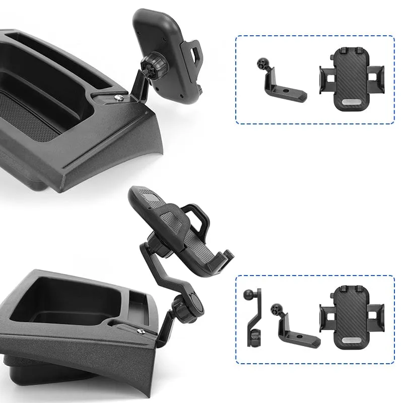 Jeep Phone Mount with Dash Tray Storage Box for 2011-2017 Wrangler JK JKU