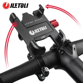 JLETOLI Aluminum Alloy Bike Phone Holder 360 Degree Rotation Bicycle Phone Holder Non-slip Cycling Phone Stand Mtb Accessories