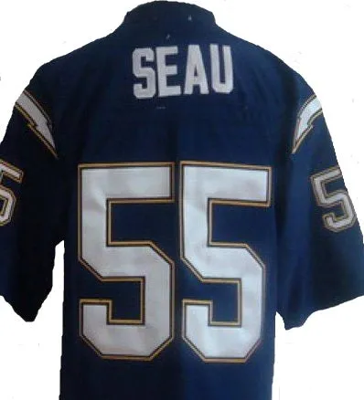 Junior Seau San Diego Chargers Throwback Football Jersey