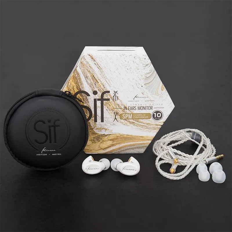 Kinera SIF IEM Earbuds Dynamic with Detachable MMCX In-Ear Monitors Earphones