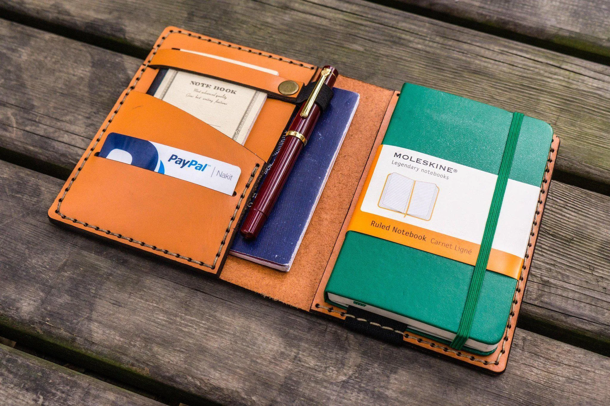 Leather Hobonichi Techo (A6) Planner Cover - Orange