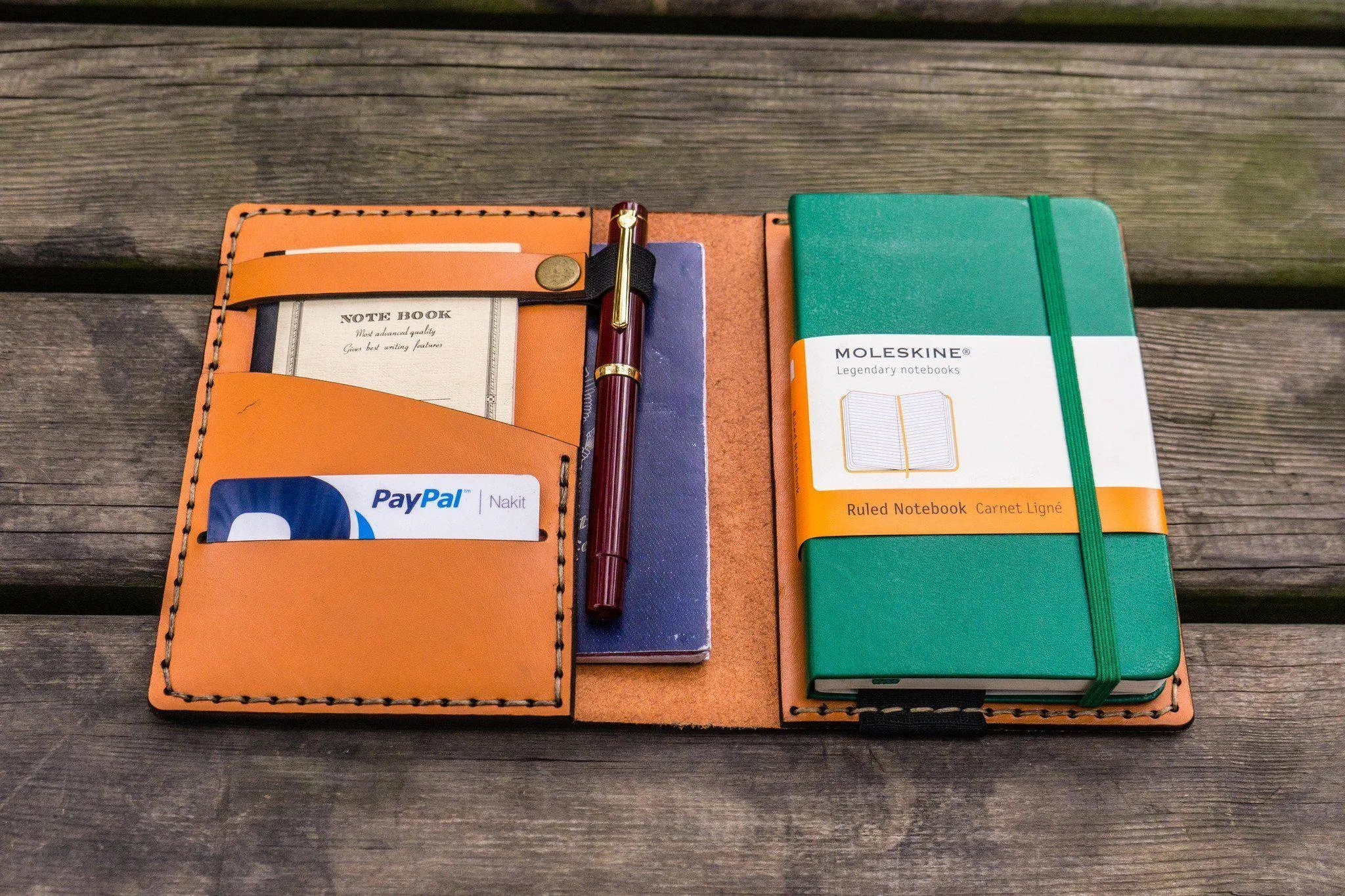 Leather Hobonichi Techo (A6) Planner Cover - Orange