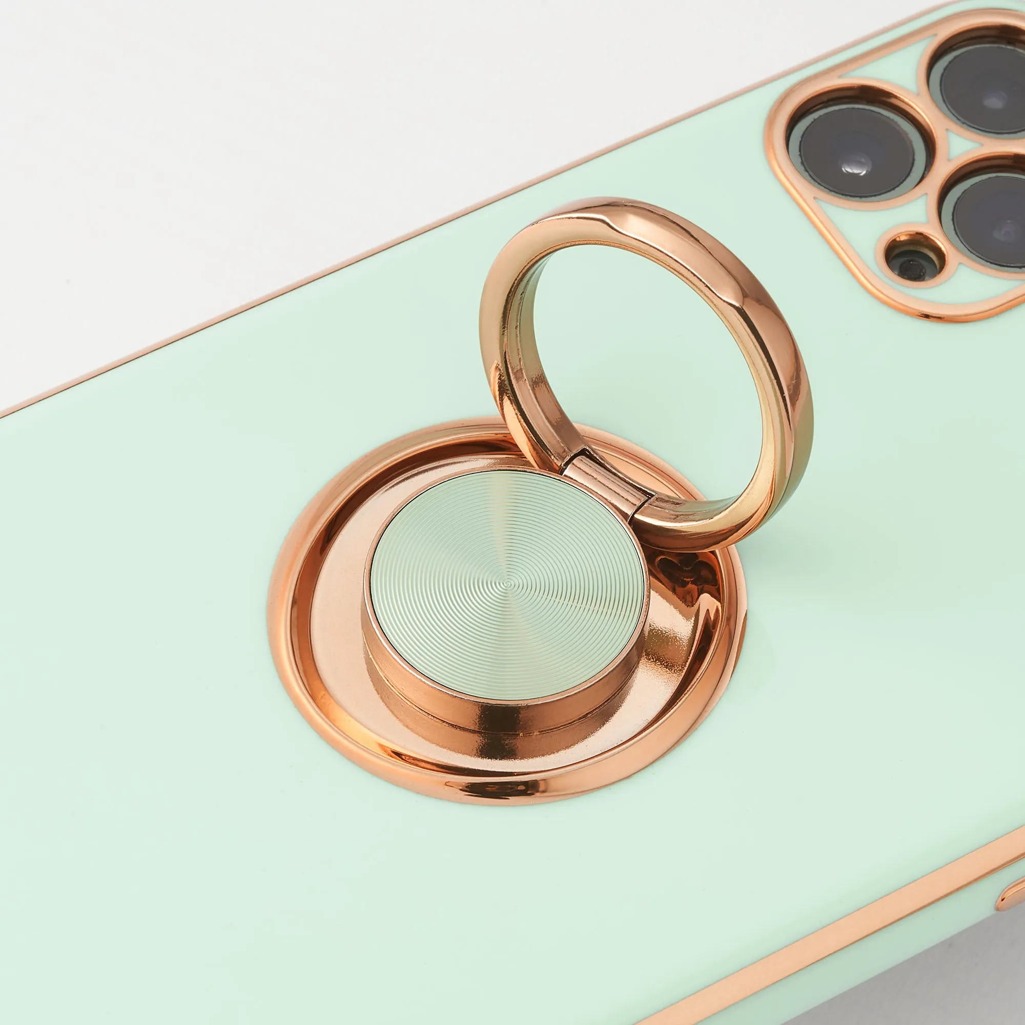 Luxury Royal Plating Ring Holder Phone Case For iPhone - 16, 16 Pro, 16 Plus, 16 Pro Max