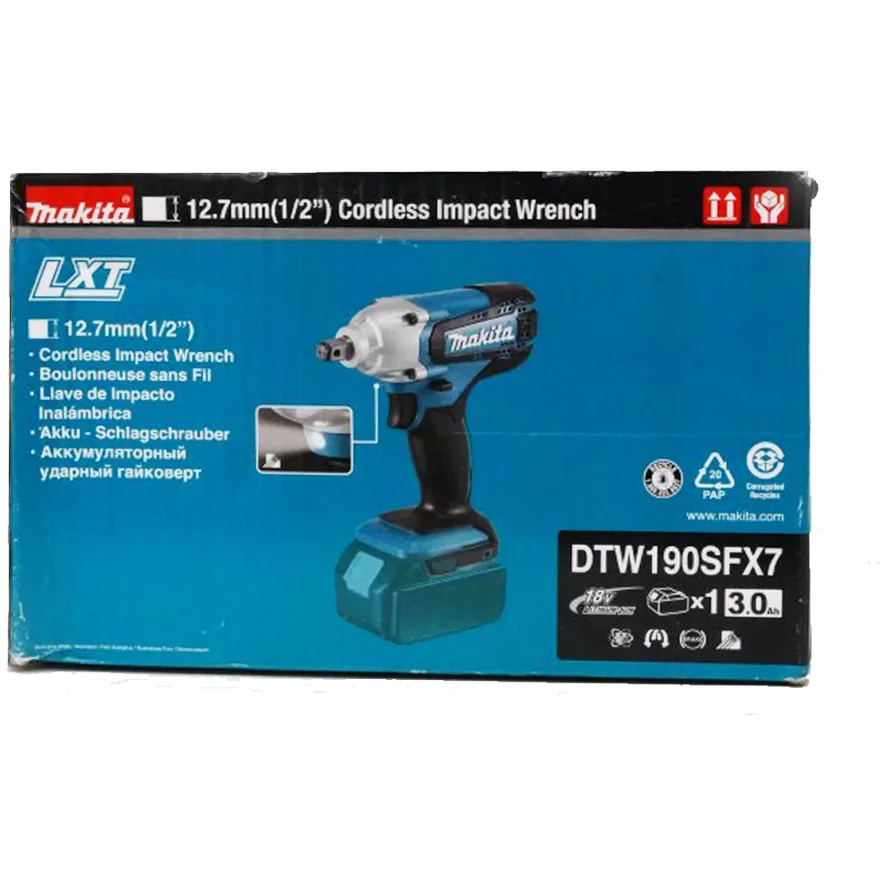 Makita DTW190SFX7 18V Cordless Impact Wrench (LXT-Series)