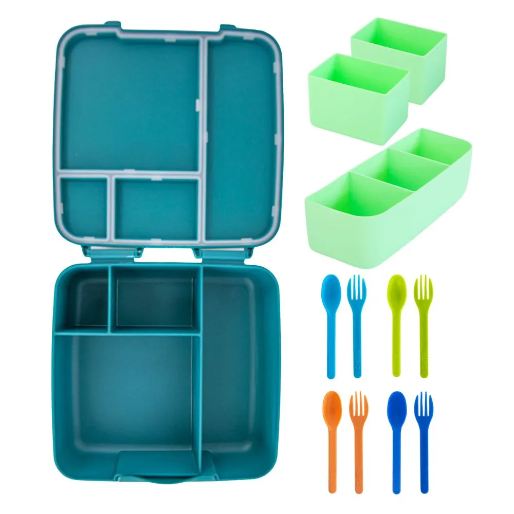 MontiiCo Feast Lunch Box & Accessories Bundle - Pine