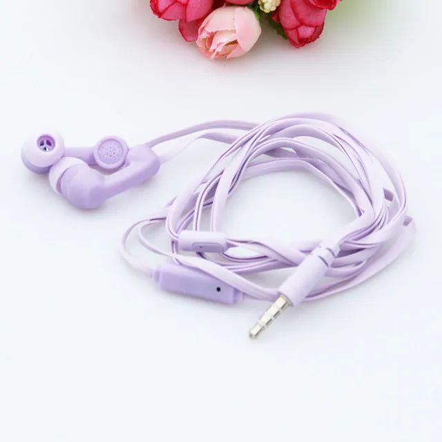 MOONBIFFY Earphone Microphone 3.5MM Stereo Music For iphone Samsung Quality MP3/4 Earphones