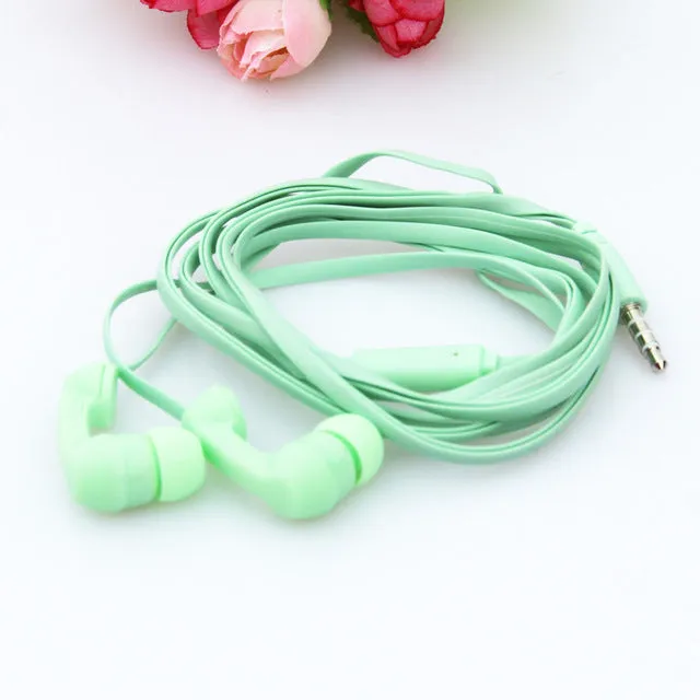 MOONBIFFY Earphone Microphone 3.5MM Stereo Music For iphone Samsung Quality MP3/4 Earphones