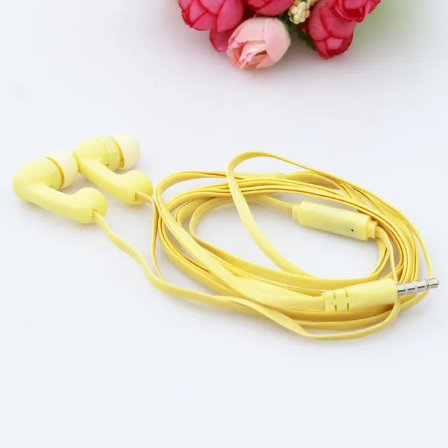 MOONBIFFY Earphone Microphone 3.5MM Stereo Music For iphone Samsung Quality MP3/4 Earphones