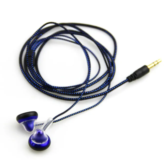 MOONBIFFY In-ear Earphone Standard Noise Isolating 1.1M Reflective Fiber Cloth Line 3.5mm Stereo Colorful Earphones