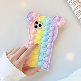 Moreup Pop Phone Case Push Bubble Fidget Case Cover Mobile Phone Protective