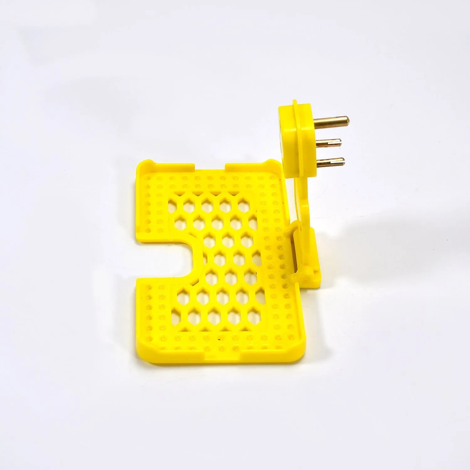 Multi-Purpose Wall Holder Stand for Charging Mobile Just Fit in Socket and Hang (Yellow)