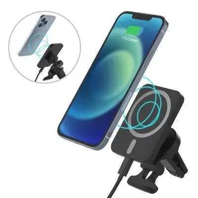 New - Just Wireless Magnetic Charging for MagSafe Charger Car Mount - Black