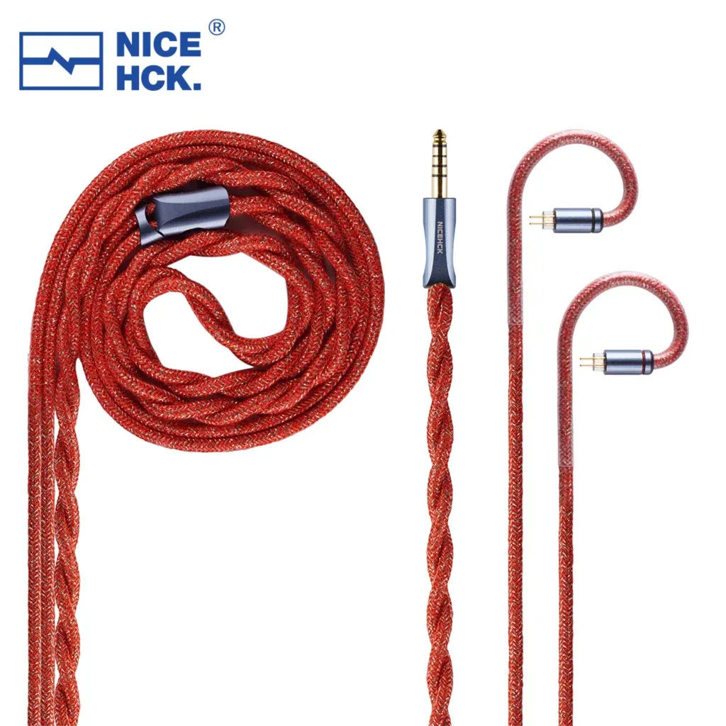 NiceHCK RedGod Gold Silver Alloy Silver Plated Copper Platinum Alloy Flagship Cable