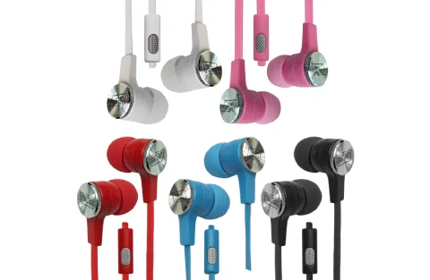 Noise Isolating Stereo Earphones with Durable Microphone and 3.5mm Plug