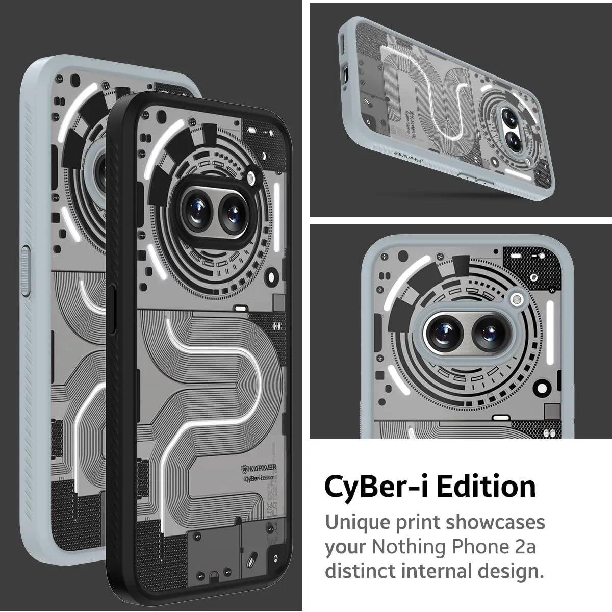 Nothing Phone 2a / 2a Plus 5G Back Cover Case | CyBer-i Edition - Gray (01)