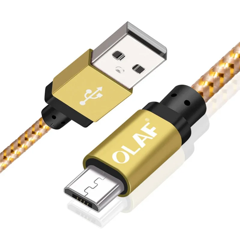 OLAF Micro USB Cable 1m 2m 3m Fast Charge USB Data Cable for Samsung S6 S7 Xiaomi 4X LG Tablet Android Mobile Phone USB Charging