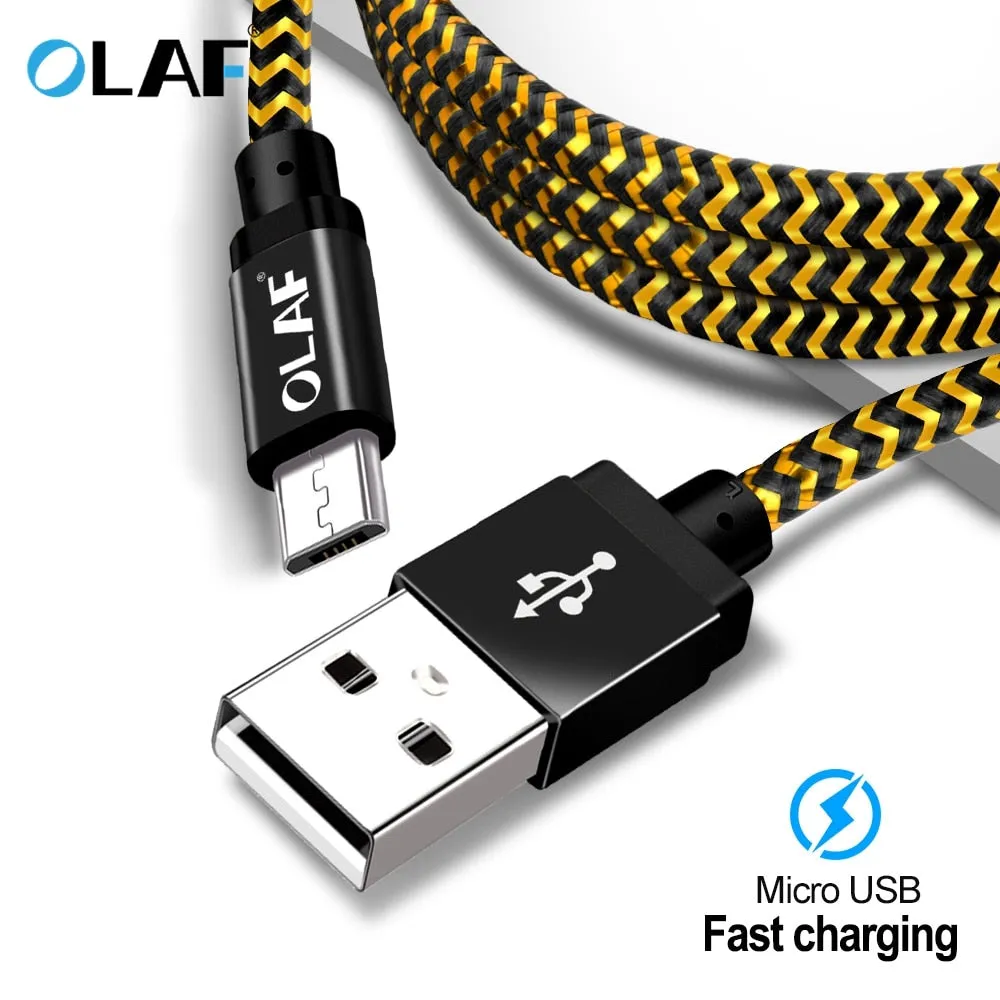 OLAF Micro USB Cable 1m 2m 3m Fast Charge USB Data Cable for Samsung S6 S7 Xiaomi 4X LG Tablet Android Mobile Phone USB Charging