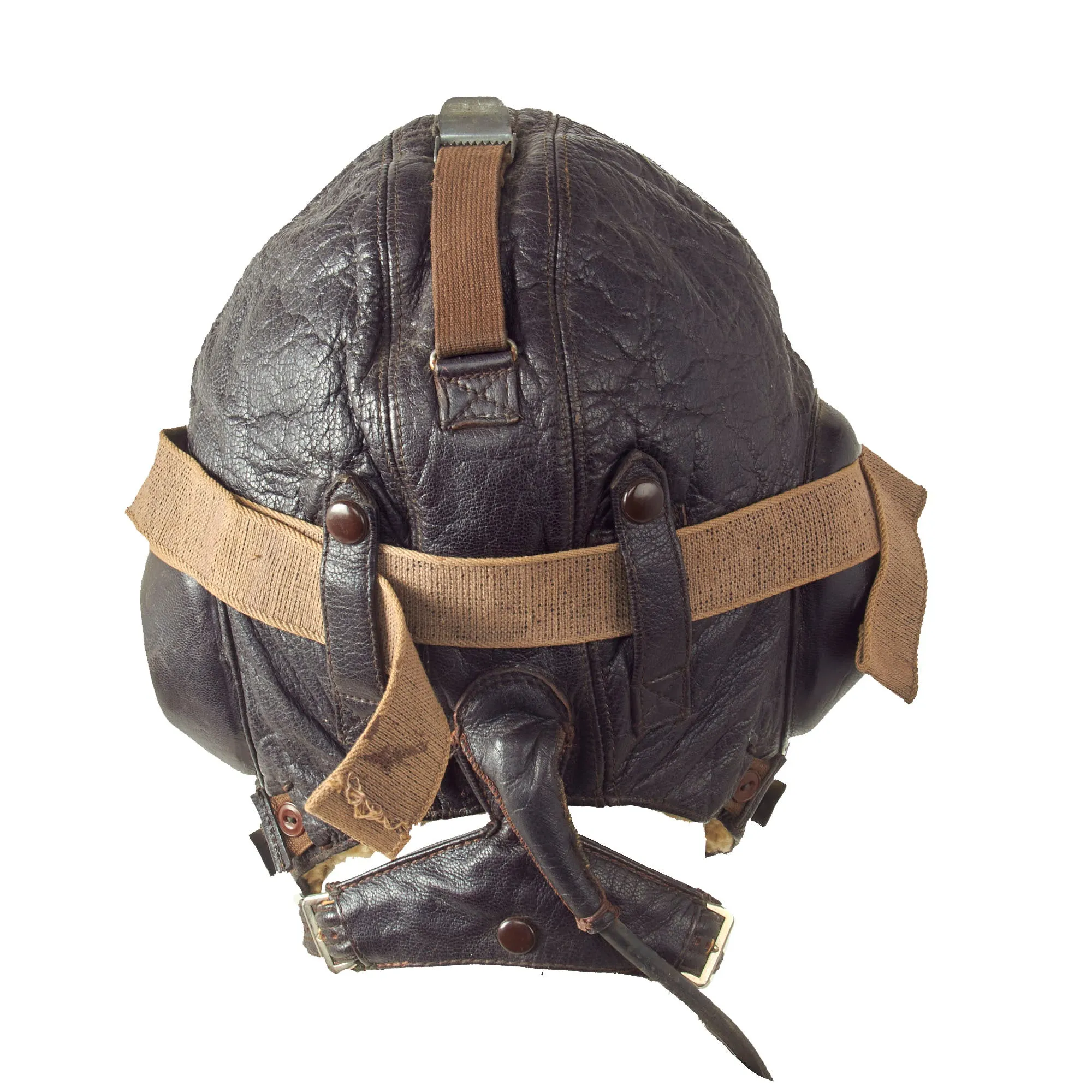 Original German WWII Luftwaffe LKpW101 Winter Flying Helmet by Siemens with Avionics & Goggles - Size 56