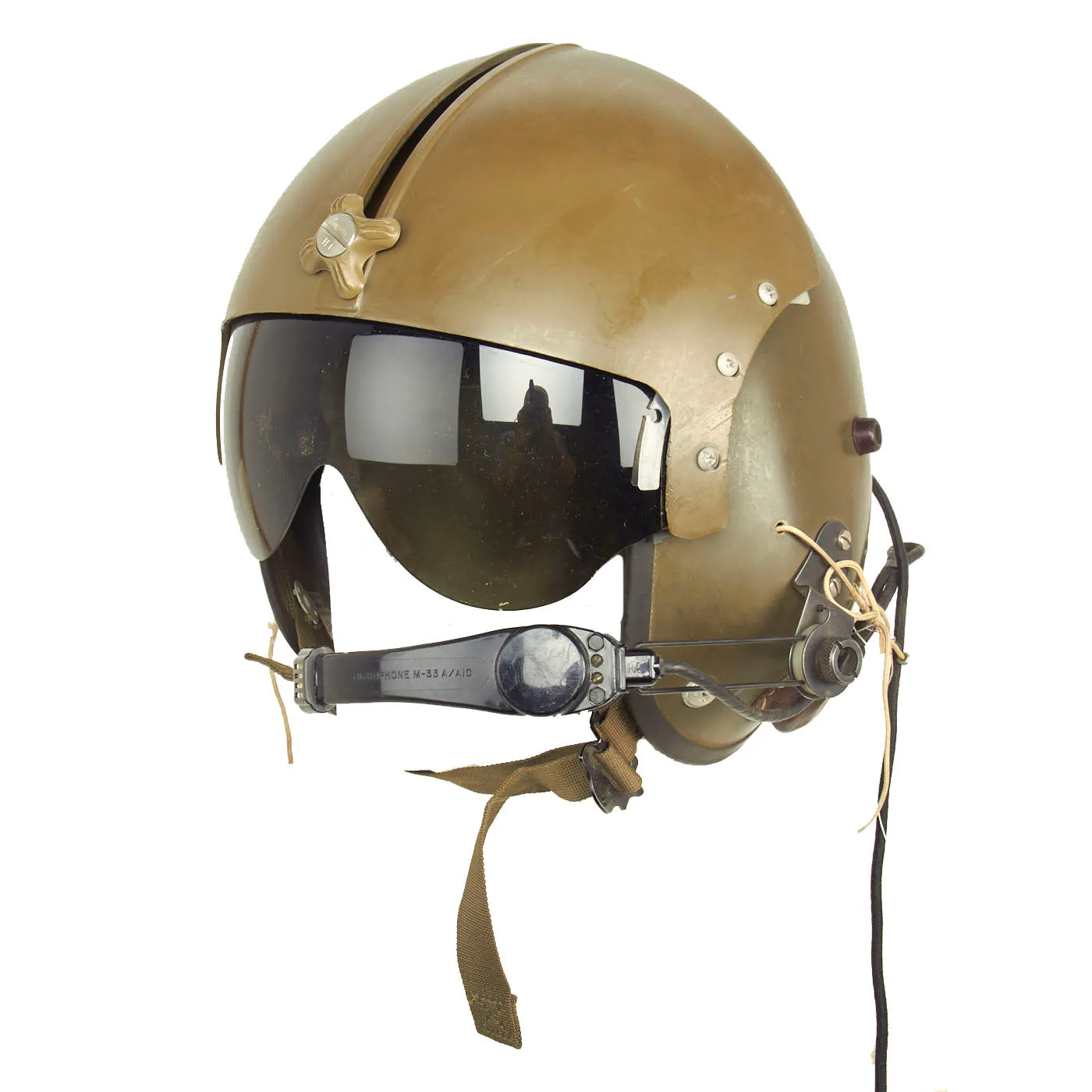 Original U.S. Vietnam War Era APH-5 Helicopter Pilot Flying Helmet by Sierra Engineering Company - Size Medium