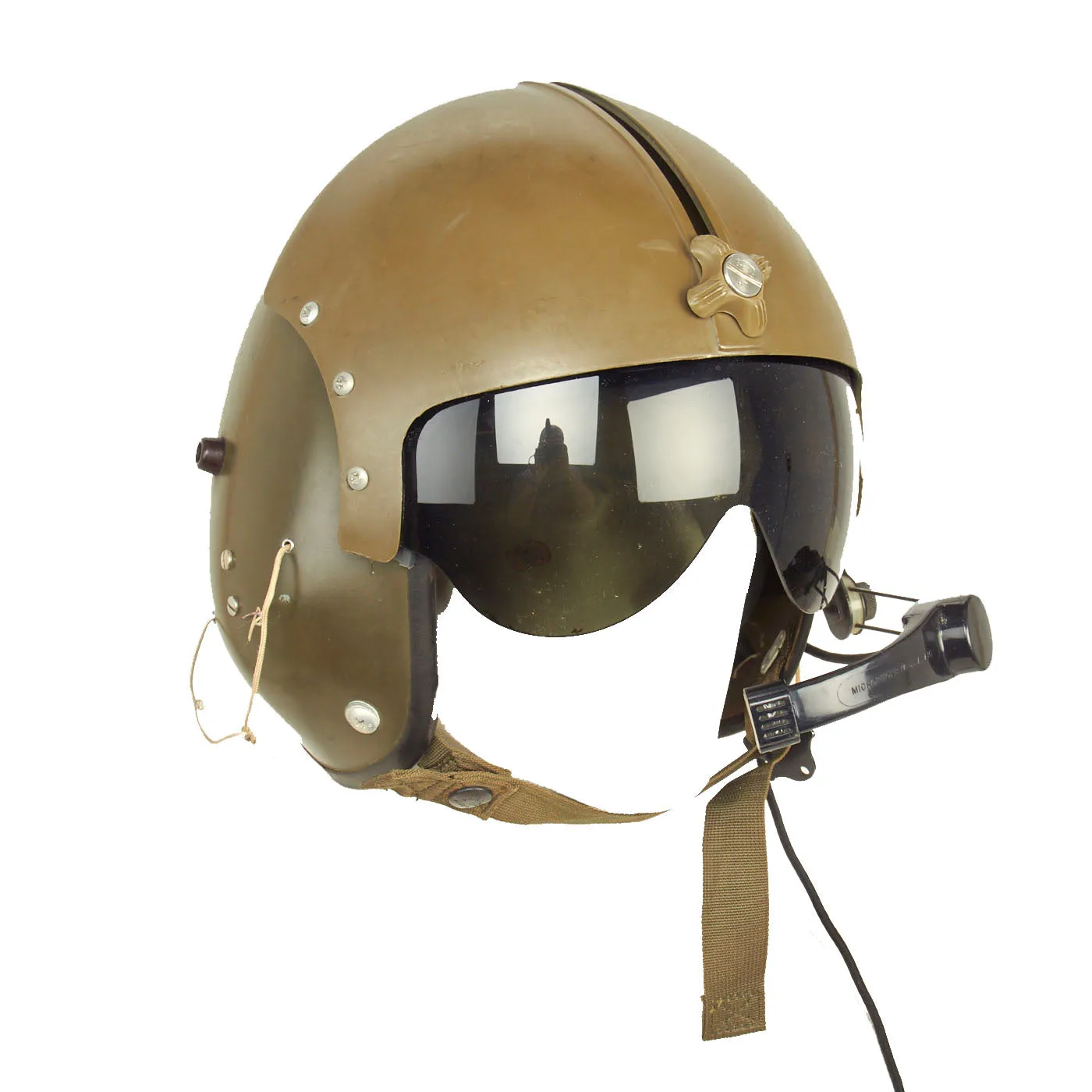 Original U.S. Vietnam War Era APH-5 Helicopter Pilot Flying Helmet by Sierra Engineering Company - Size Medium