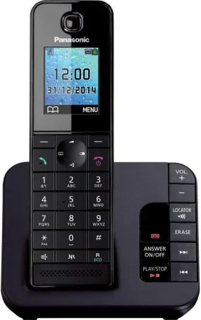 Panasonic KX-TG8181EB Cordless Phone with Answering Machine Hands-Free Functionality & Low Radiation