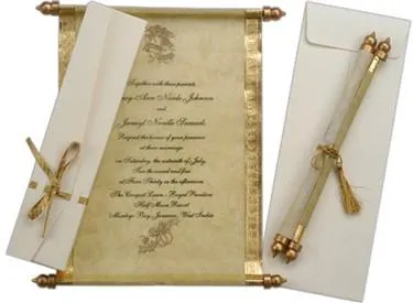 Party Invitation Scrolls - 11 x 8.5"