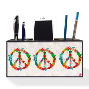 Pen Mobile Stand Holder Desk Organizer - Peace