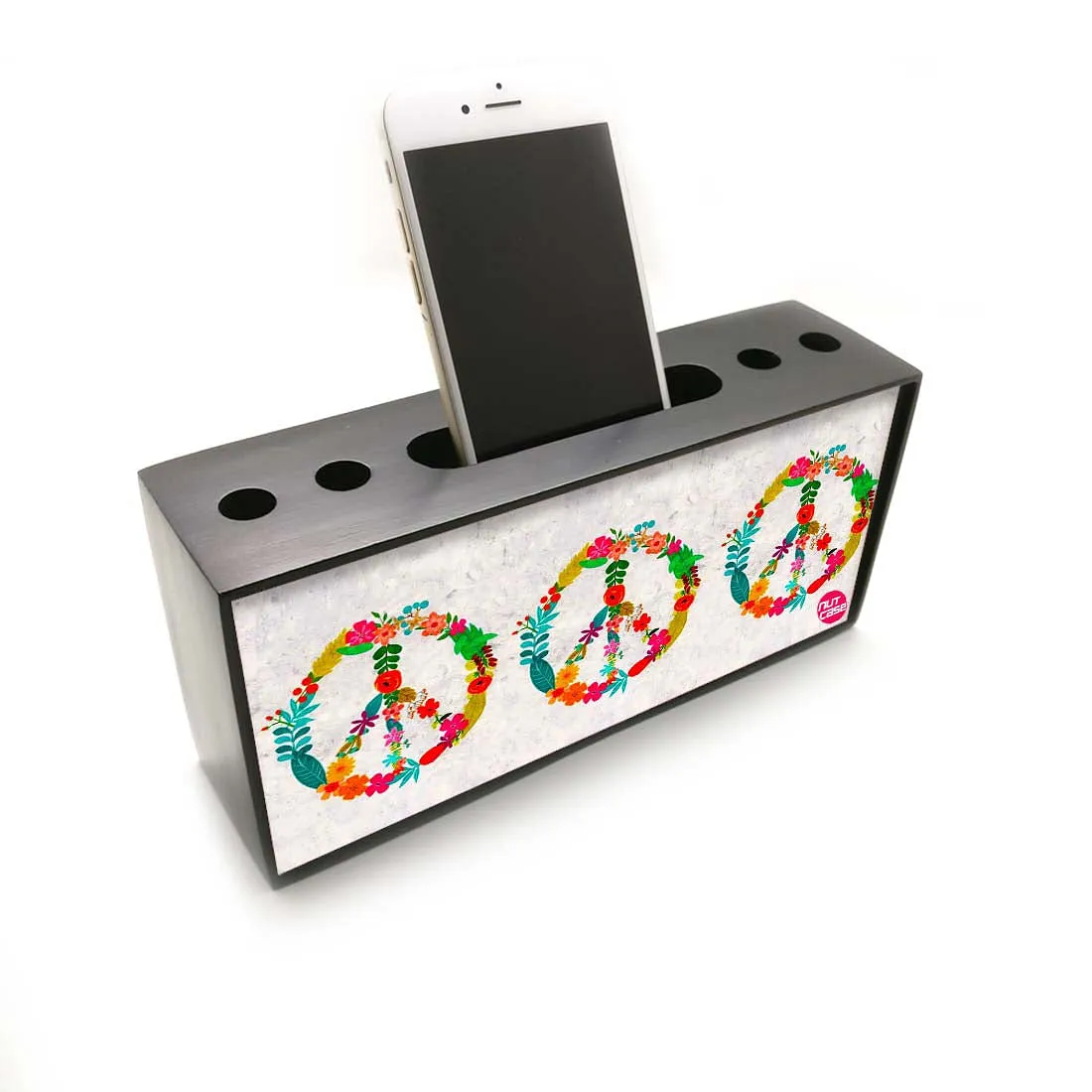 Pen Mobile Stand Holder Desk Organizer - Peace