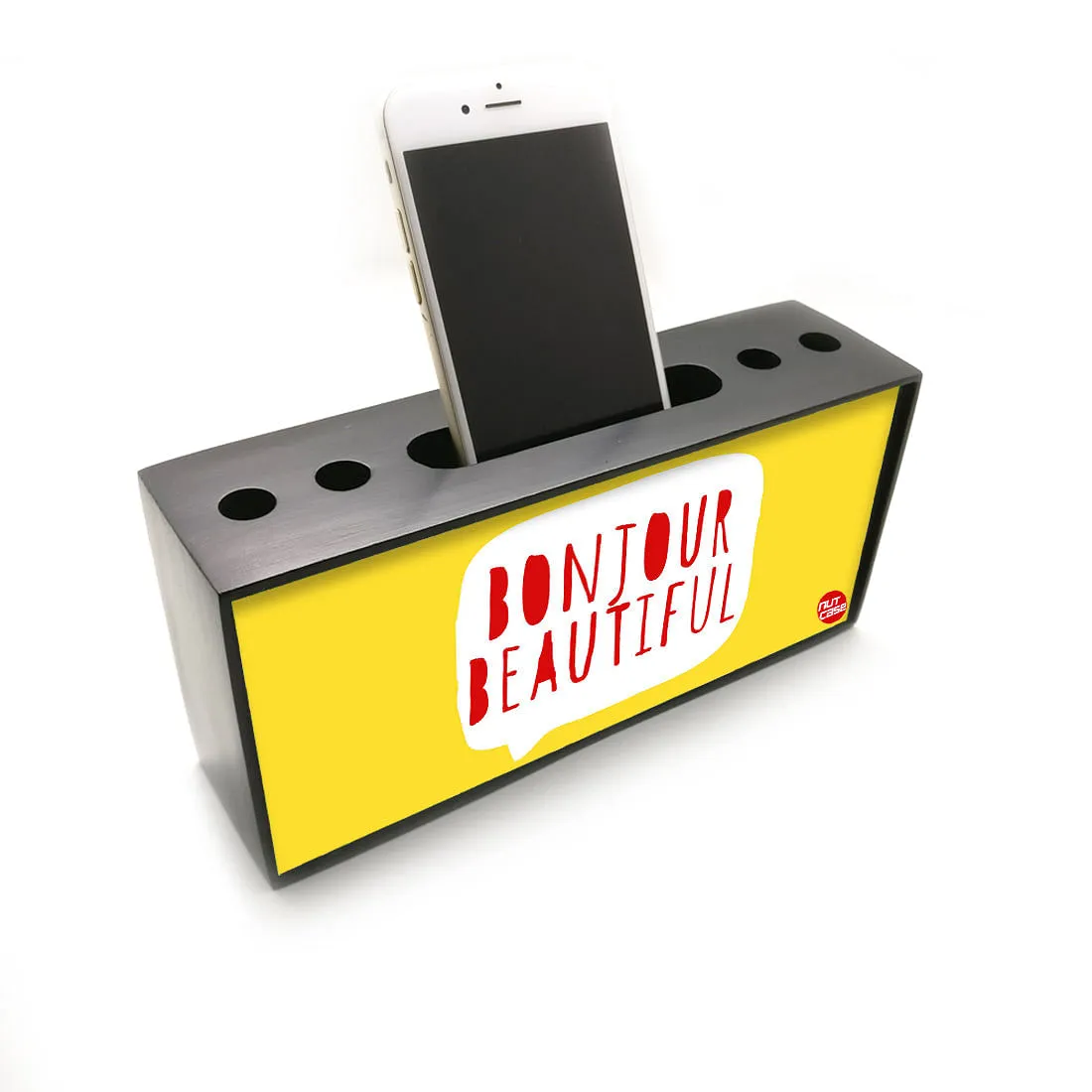 Pencil Pen Stand with Mobile Holder for Office- Bonjour Beautiful