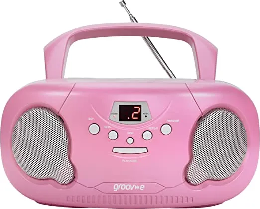 Portable CD Player Boombox  - Pink