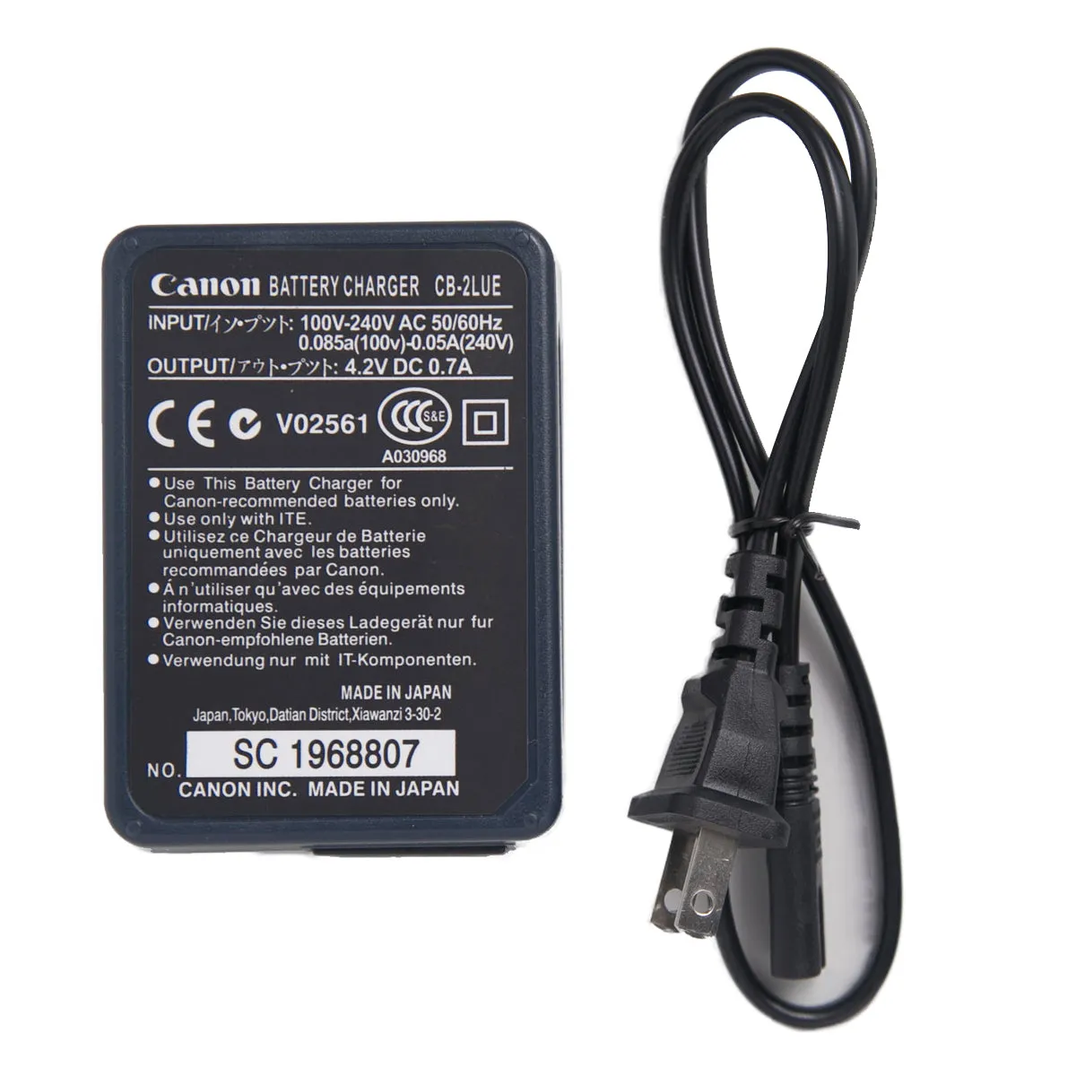 Pxel Canon CB-2LUE CB-2LU Replacement Battery Charger for Canon NB-3L Battery (SD550 SD500 SD110 SD100 SD20)