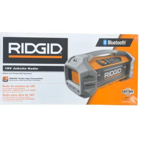 RIDGID 18-Volt Cordless Hybrid Jobsite Radio with Bluetooth Wireless Technology