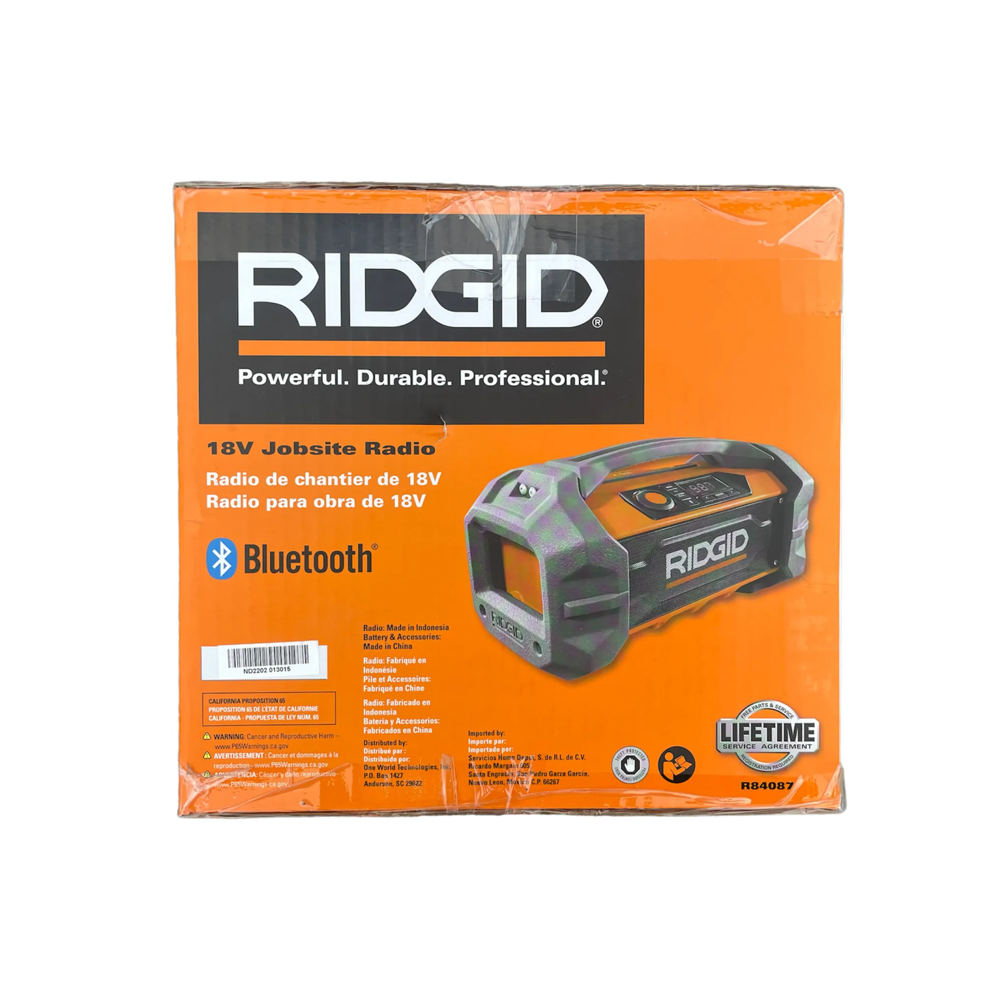 RIDGID 18-Volt Cordless Hybrid Jobsite Radio with Bluetooth Wireless Technology