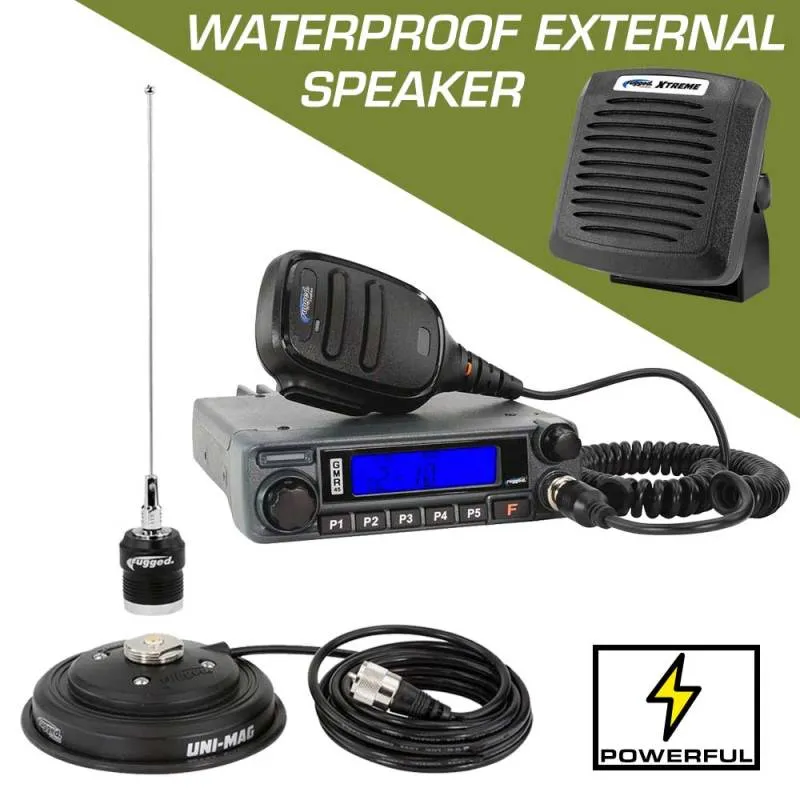 Rugged Radios Adventure Radio Kit - GMR45 Powerful GMRS and External Speaker