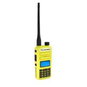 Rugged Radios GMR2 PLUS GMRS and FRS Two Way Handheld Radio - High Visibility Safety Yellow